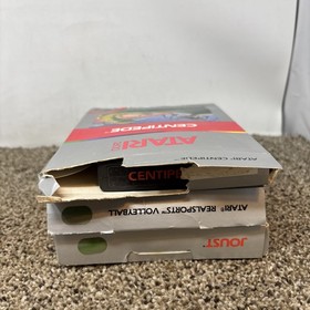 Atari 2600 CIB Silver Label Games Lot Joust Centipede Volleyball 