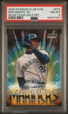 2020 Stadium Club Chrome KEN GRIFFEY JR Beam Team Gold Refractor /50 PSA 8