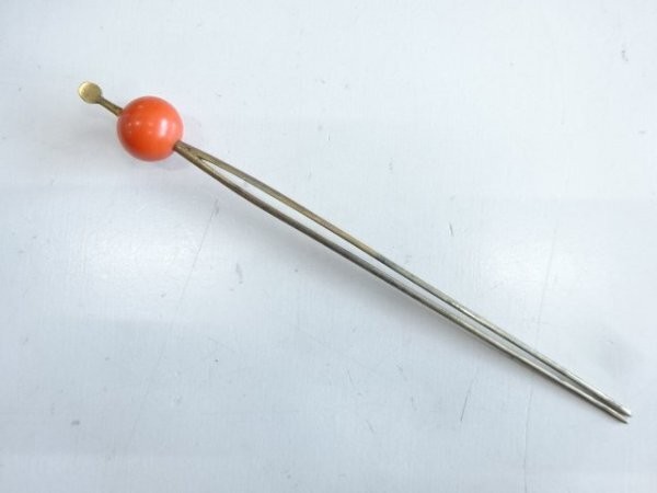 Sosou Glass Bead Hairpin Antique Wearable Green Elegant Necklace