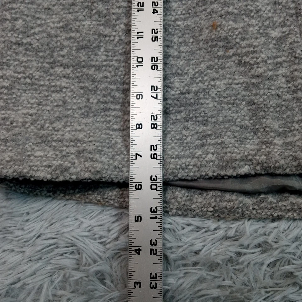 A.N.A. Chaqueta Mujer Gris XL Mezcla Lana Extraíble Capucha Bolsillos Cremallera Abrigo Foto 3 de 4