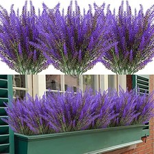 5X Artificial Plants Fake Flowers In/Outdoor For Garden Porch Window Box Plants