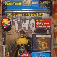 Marvel Legends Onslaught Series Loki Super Poseable Action Figure w  Comic Book