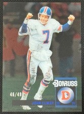 2024 Panini Clearly Donruss Football John Elway Retro 1994 Blue /49 #9 Broncos