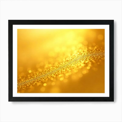 Golden Bokeh 8 Kunstdruck gerahmt Wandbild Poster Leinwanddruck Bild