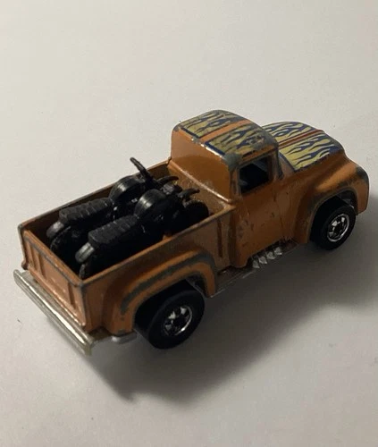 VINTAGE 1977 HOT WHEELS BLACKWALL ORANGE 56 HI TAILER W/DIRT BIKES VG COND L@@K!