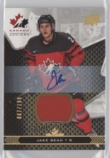 2018 Upper Deck Team Canada Juniors Premium Swatch 67/199 Jake Bean #2 Auto 3vx