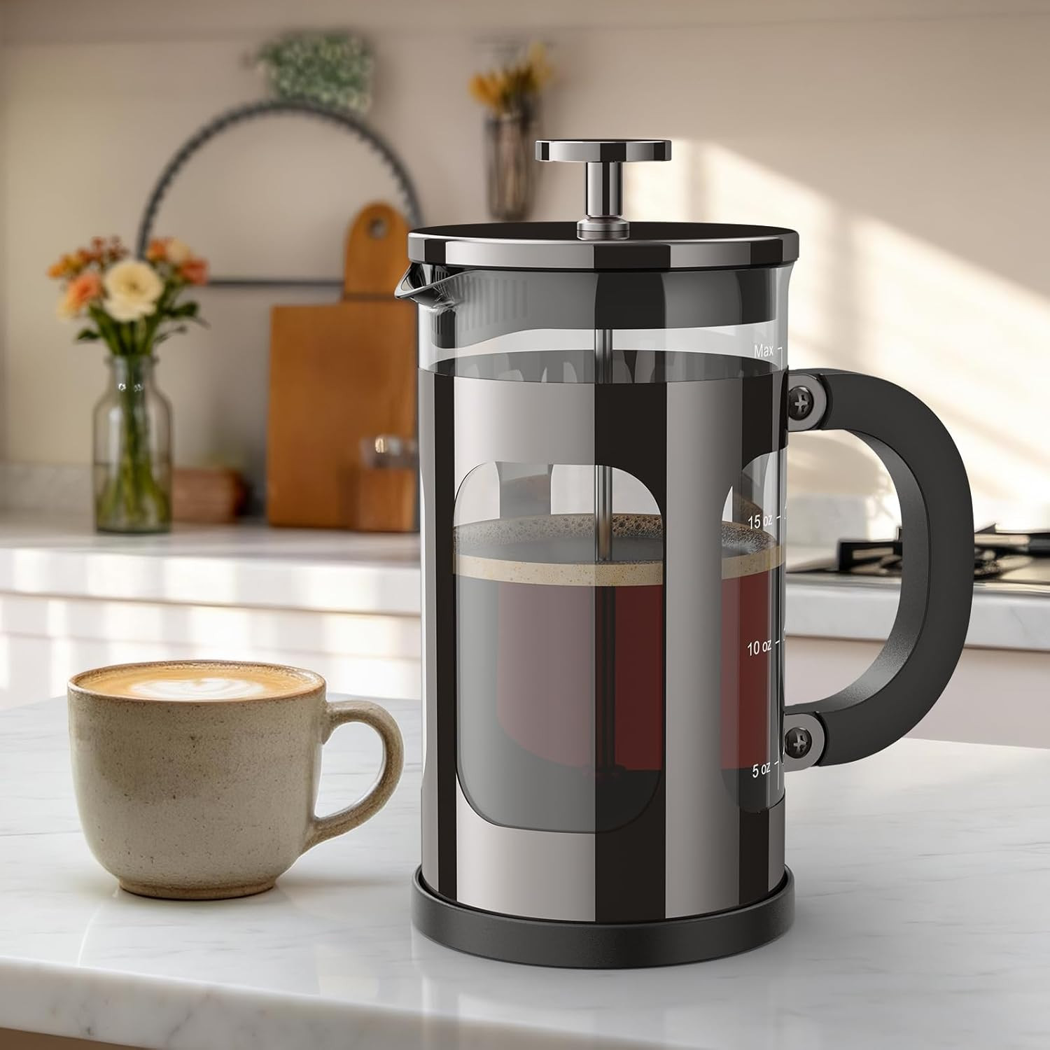 Coffee Maker 21oz 0.6 L, Single Serve Small Pot, Heat Resist
