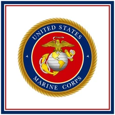 US American Marine Corps Crest Emblem Insignia Counted Cross Stitch Pattern