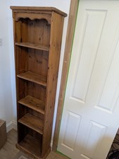 Wooden Bookshelf Freestanding Stained Pine
