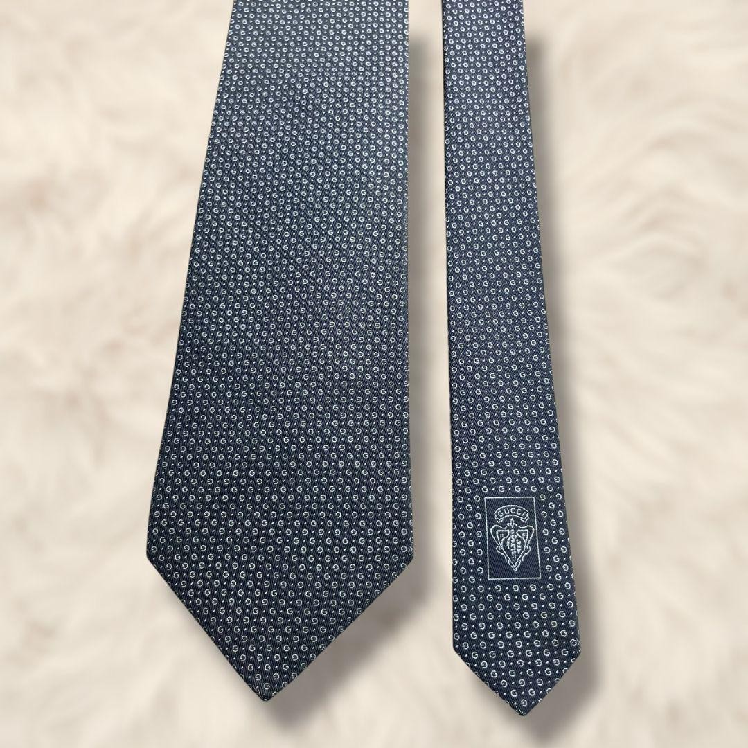 Excellent Used Gucci Tie Solid G Pattern Water Ja… - image 1