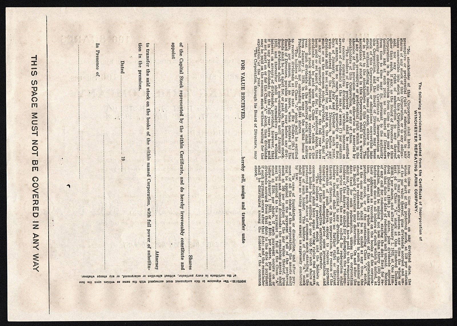 1929 Winchester Repeating Arms Company