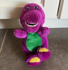 Vintage 1992 Barney The Dinosaur Plush toy Open Mouth 8 inch plush