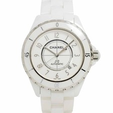 CHANEL J12 42mm H2981 Ceramic Date Automatic White Dial Mens Watch 90285877