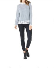 Love Token Amanda Rhinestone Sweater Grey