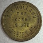 Iowa, Collins G.F. Holland The Cash Store Good For 5¢ Brass Token 191046 — photo 1