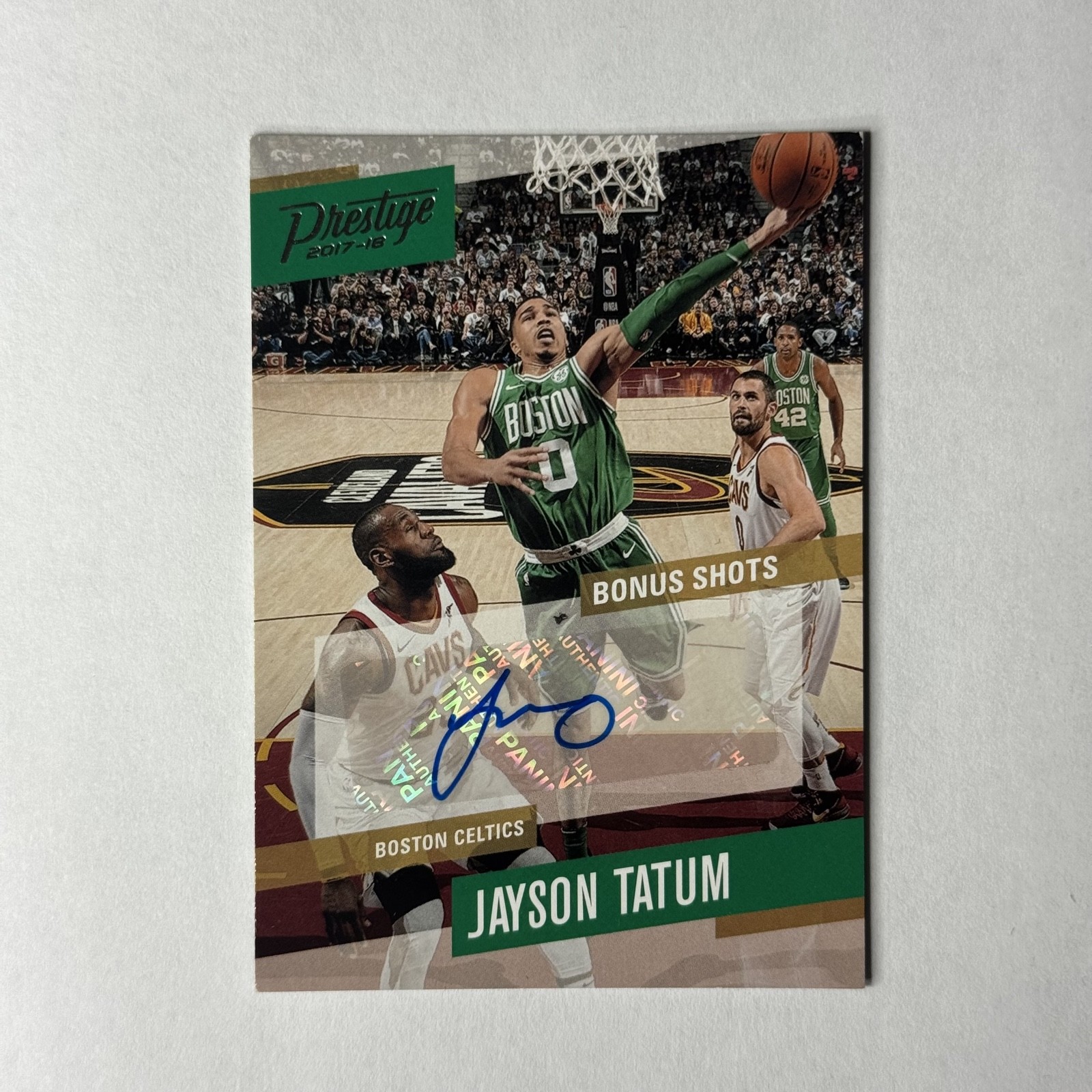 2017-18 Panini Prestige Bonus Shots Signatures Jayson Tatum Auto #13 (AU, RC)