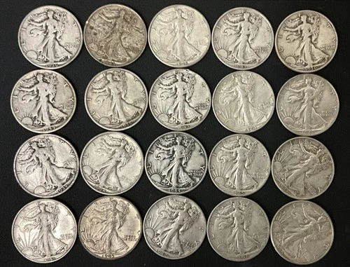 USA 90% Silver Walking Liberty Half Dollar 1916-1947 Coin Random Date Very Good+