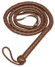 Faux Leather Whip, 6.5 feet Costumes Equestrian Brown Whip Whip for Halloween
