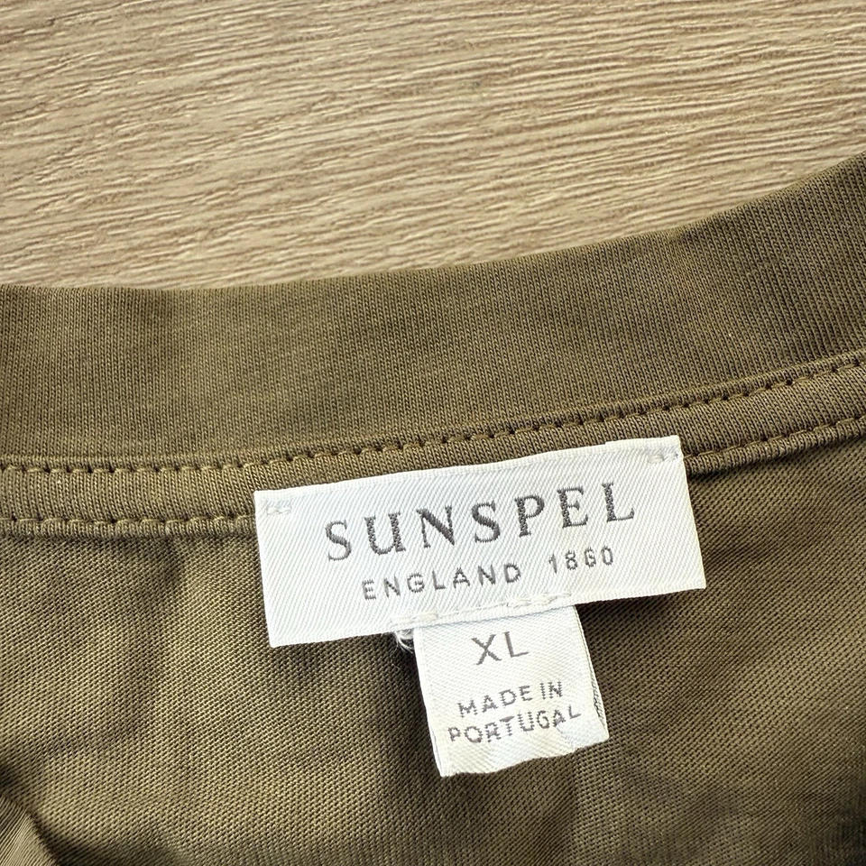 Camiseta Sunspel Manga Larga Riviera Peso Medio Hombre Talla XL Verde Oscuro Portugal Foto 2 de 4