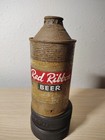 RARE RED RIBBON CONE TOP BEER CAN WAUSAU WIS — photo 1