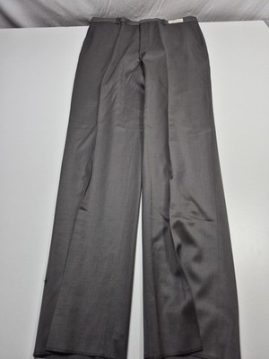 Asher Essentials Dress Pants Mens 37x36 Gray Wool Expression Gab Super 100's USA
