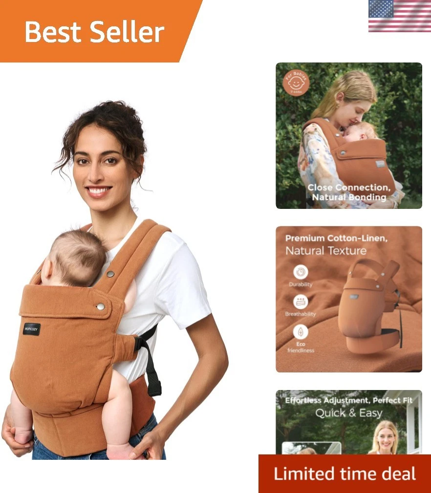 Baby Carrier with EVA Support - Ensures Safety & Comfort for 7-44lbs
