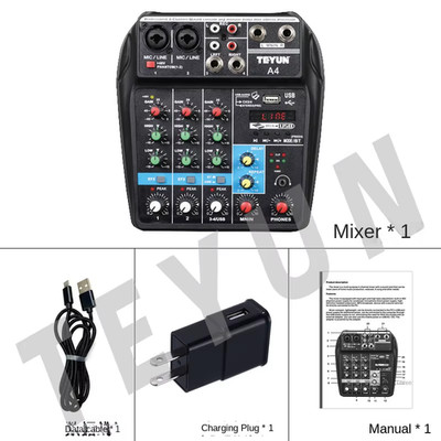 8 6 4 Channel DJ Sound Mixing Table 24 DSP Effect Audio Mixer Bluetooth PC USB P