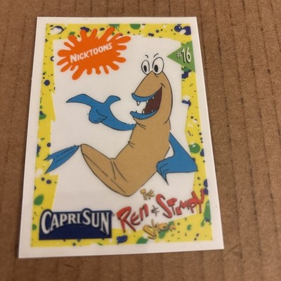 1992 Capri Sun Nickelodeon REN & STIMPY #16 Sticker Card (f3)