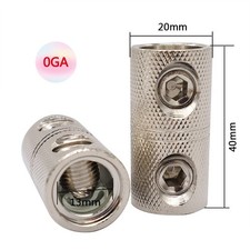 2x Power Wire Coupler Terminal Butt Connector 0 Gauge Input Output Coupler