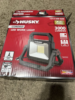 #ad Husky 3000 Lumen LED Portable Corded Work Light NEW TESTED $29.99