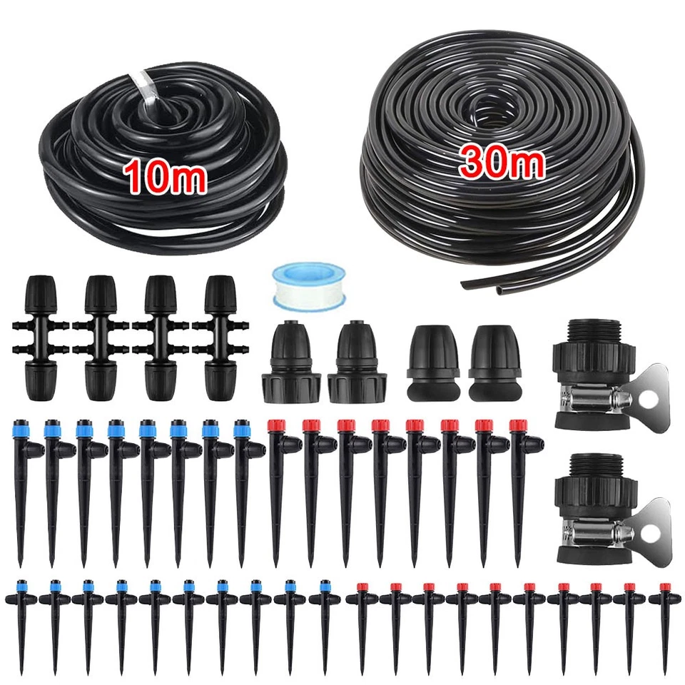 40M Bewässerungssystem DIY Micro Drip Tröpfchenbewässerung Tropfschlauch Garten - Bild 2 von 4