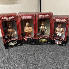 WWF Bobblehead Lot Rumble Heads 2001 2002  Hulk Hogan Rock Kurt Angle HHH WWE