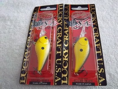 LOT OF-2-LUCKY CRAFT LC 1.0D-7 / 3/8OZ & 2-1/8'' LC-1-0D7-270 / IN BLACK MOSS