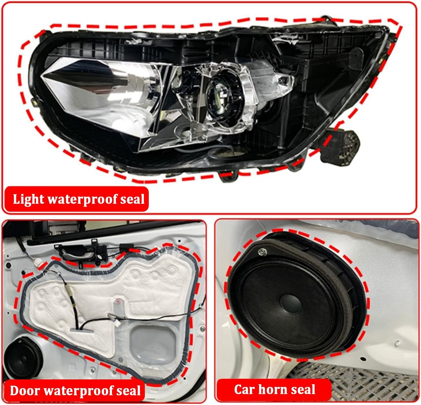 13Ft Car Headlight Sealant Butyl Tape,Waterproof Sealant Caulking Tape Avoids No