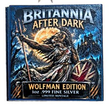 Britannia After Dark Wolfman Edition 2022 £2 1oz .999 Silver Coin Mintage 50