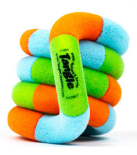 Tangle Jr. Fuzzies Textured Fidget Toy, Orange/Green/Blue
