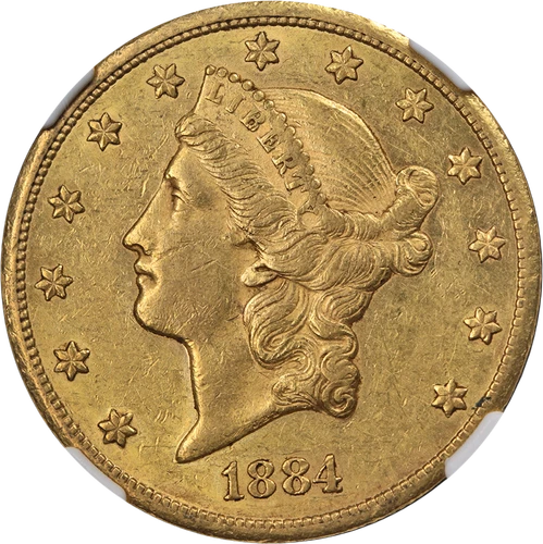 1884-CC Liberty Gold $20 NGC AU55 Nice Eye Appeal Nice Strike
