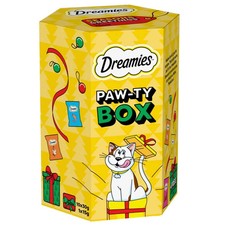 Dreamies Paw-ty Box Christmas 2025 Gift Variety Adult Cat Treats 11 pieces