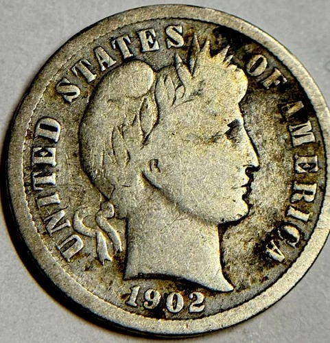 1902 S Barber Liberty Head Dime. Better Date!!