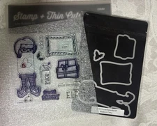 CTMH Christmas  Elf Stamp + Thin Cuts - Like Nobody Elf -Z3530 Close To My Heart