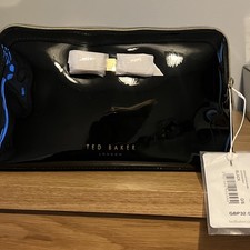 Ted Baker black bow wash bag/ make up bag.