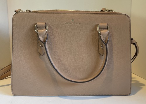 Kate Spade LEATHER Mulberry Street Lise Satchel Tan Used -Excellent