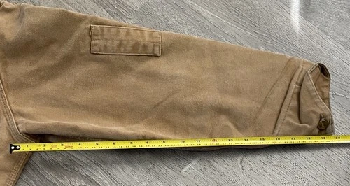 Vintage Carhartt Coveralls Insulated Mens Size 42R Regular Tan USA Carpenter image 21
