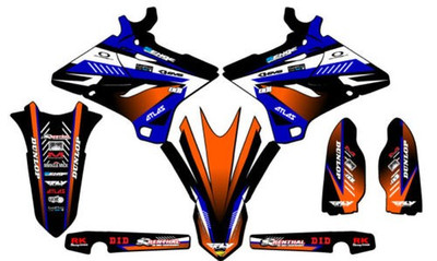 2008-2014 Passt Für POLISPORT RESTYLE YZ 125 SURGE Blau Senge Grafikset
