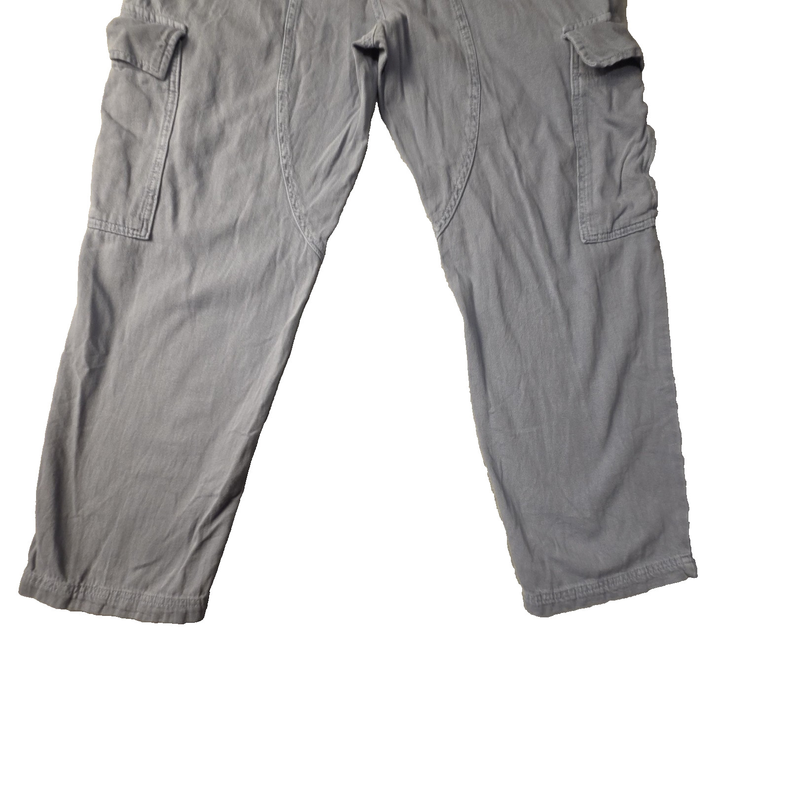 Zara Wide Leg Cargo Pants Womens Size 8 Light Blue/Grey image 7