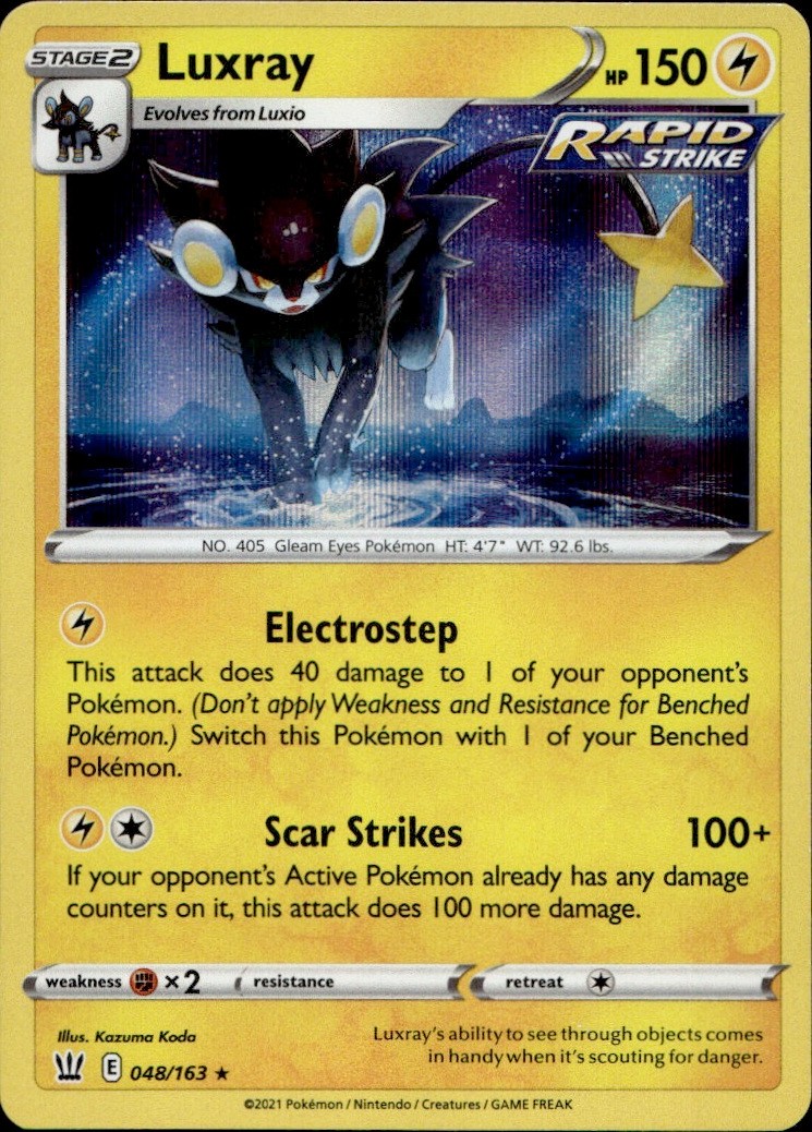 Pokemon Luxray 48/163 Battle Styles Holo LP Kazuma Koda