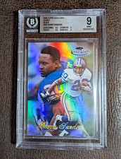 Topps 1998 Gold Label Class 1 Black Barry Sanders Lions #100 BGS 9 Mint