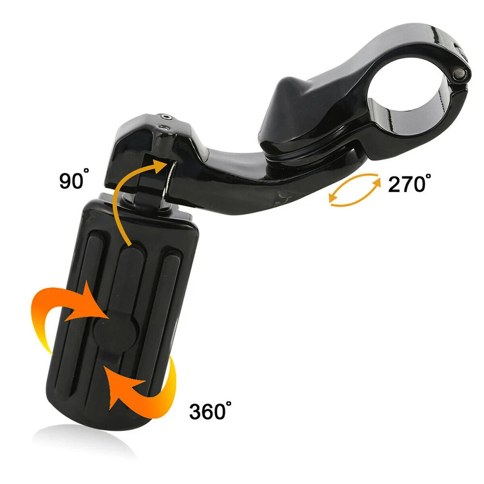 "Barra de choque clavijas largas negras de 1-1/4"" para motocicleta carretera para Victory Cross Roads" Foto 3 de 4