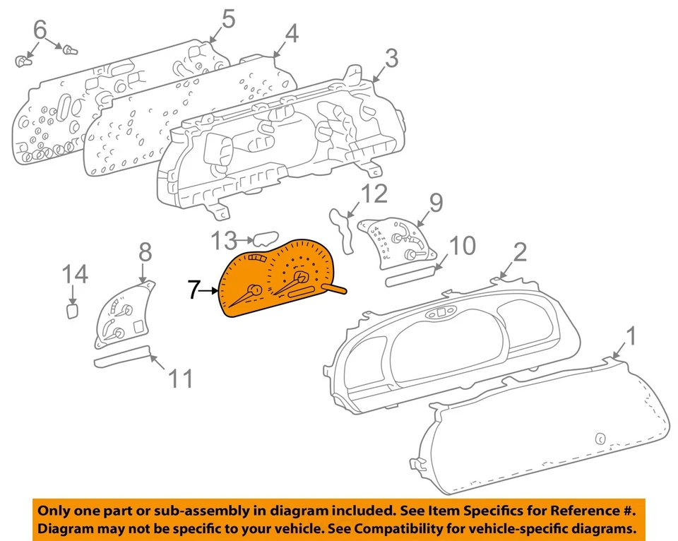 Medidor de velocímetro usado se adapta a: Toyota Sequoia Cluster MPH 2001 4x4 con control de deslizamiento Foto 3 de 4