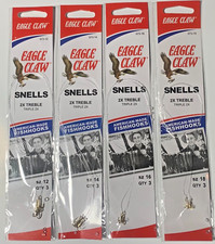 Eagle Claw 673H  Snelled Treble Fishing Hook ...